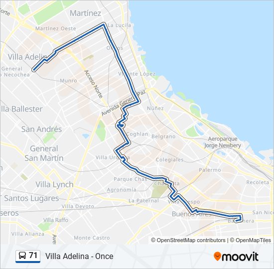 Mapa de 71 de Colectivo