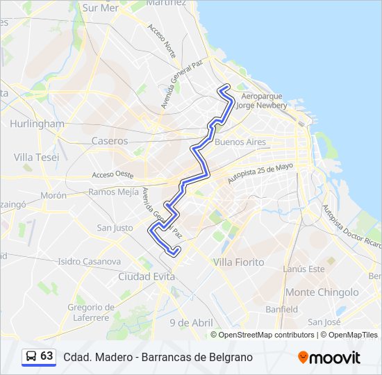 Mapa de 63 de Colectivo