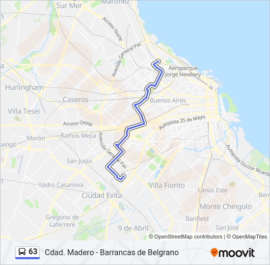 Mapa de 63 de Colectivo