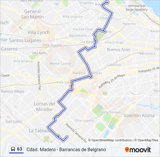 Mapa de 63 de Colectivo