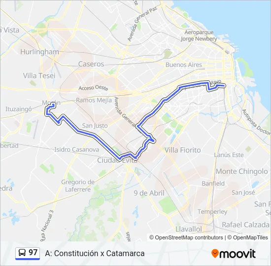 97 Colectivo Line Map