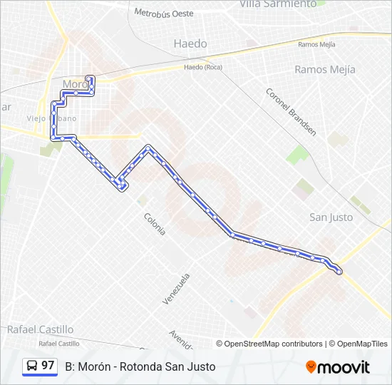 97 Colectivo Line Map