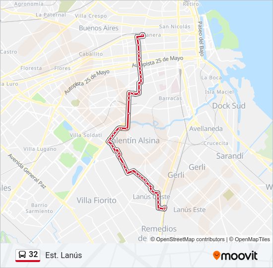 Mapa de 32 de Colectivo