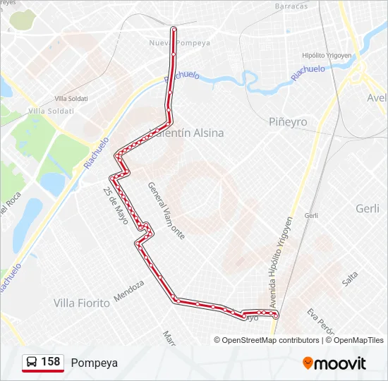 158 Colectivo Line Map