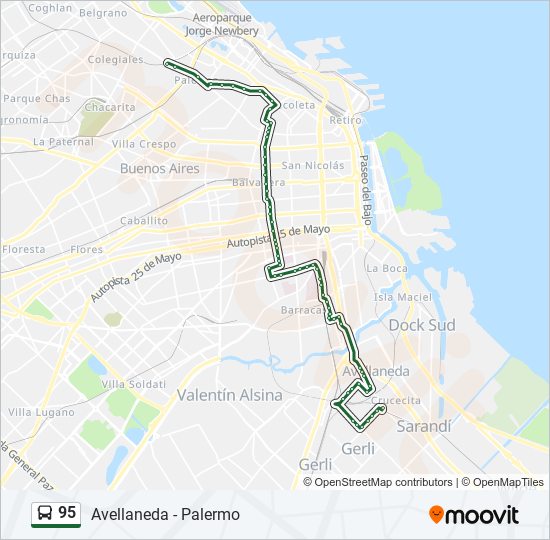 95 Colectivo Line Map