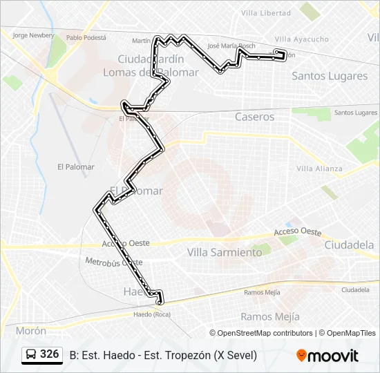 326 Colectivo Line Map