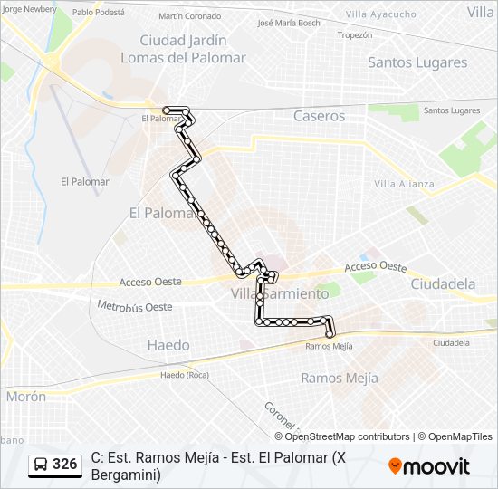 Mapa de 326 de Colectivo