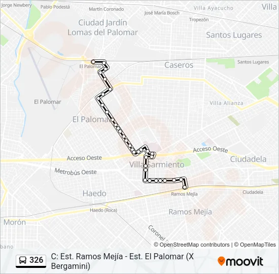 326 Colectivo Line Map