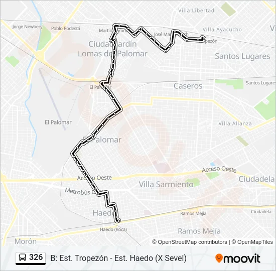 326 Colectivo Line Map