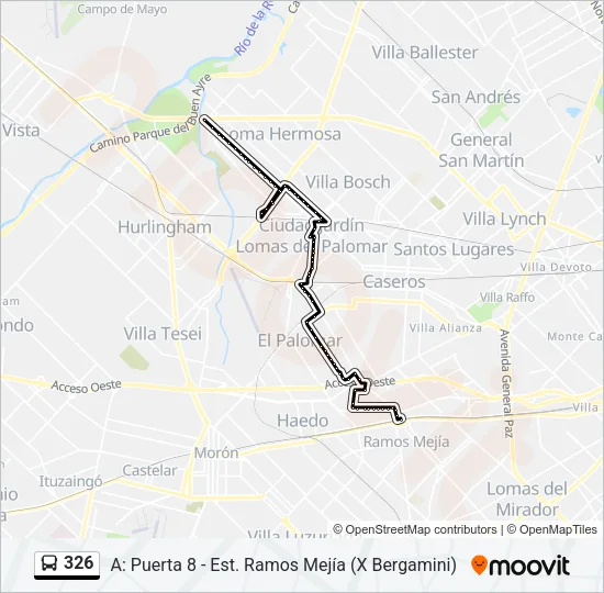 326 Colectivo Line Map