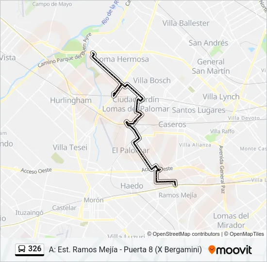 326 Colectivo Line Map