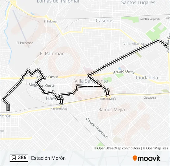 386 Colectivo Line Map