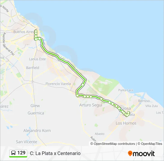 129 Colectivo Line Map
