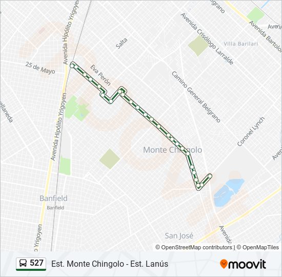 527 Colectivo Line Map