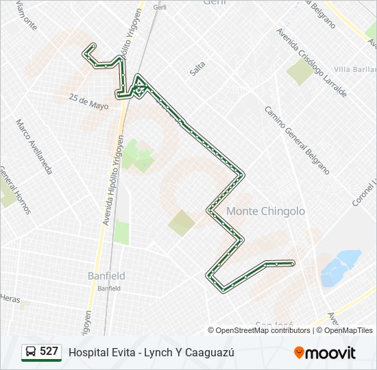 Mapa de 527 de Colectivo