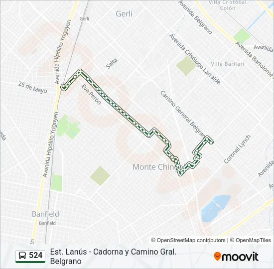 524 Colectivo Line Map