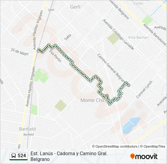 524 Colectivo Line Map