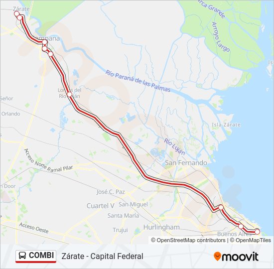 COMBI Colectivo Line Map