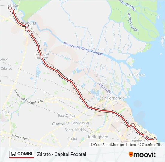 COMBI Colectivo Line Map