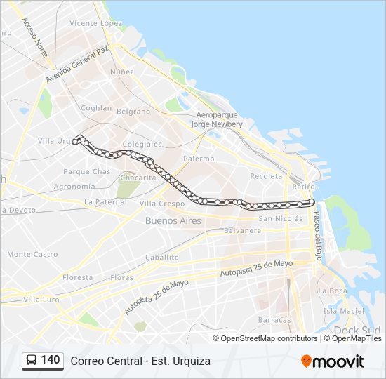 Mapa de 140 de Colectivo