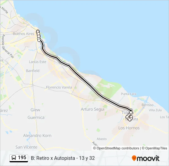 195 Colectivo Line Map