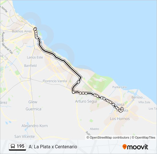 Mapa de 195 de Colectivo