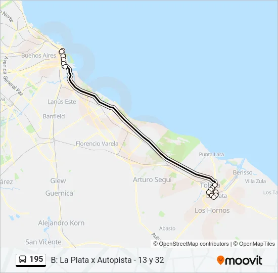 195 Colectivo Line Map