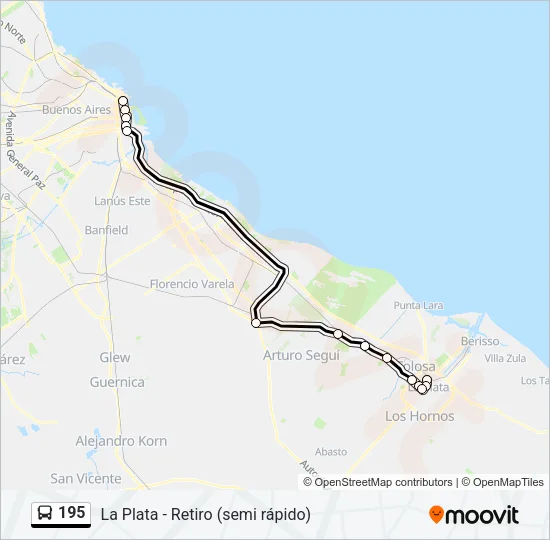 195 Colectivo Line Map