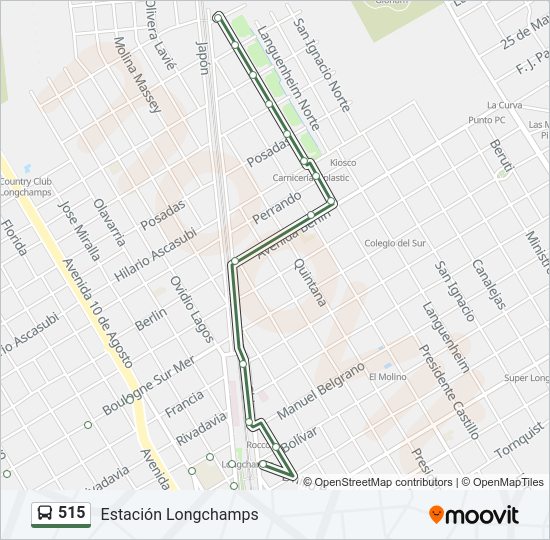 515 Colectivo Line Map