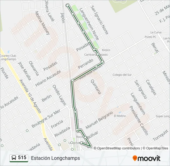 515 Colectivo Line Map