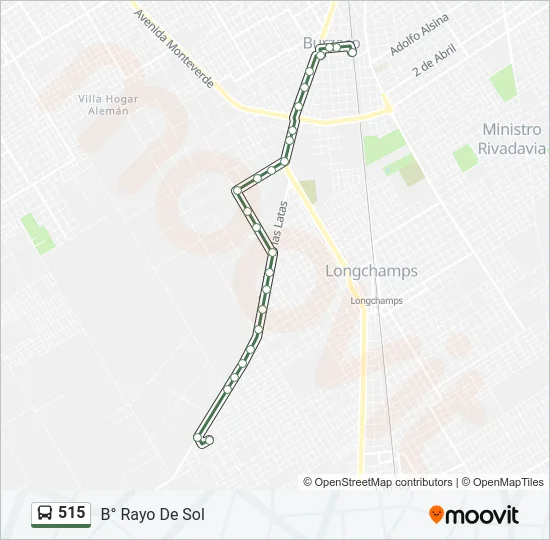 515 Colectivo Line Map