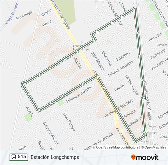 Mapa de 515 de Colectivo