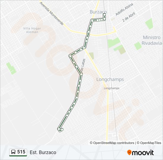Mapa de 515 de Colectivo