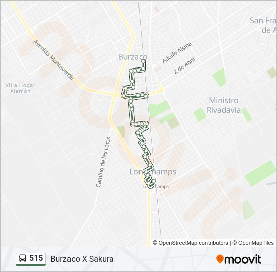515 Colectivo Line Map
