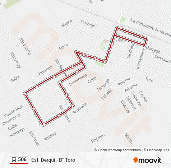 506 Colectivo Line Map
