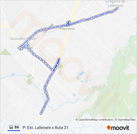 Mapa de 86 de Colectivo