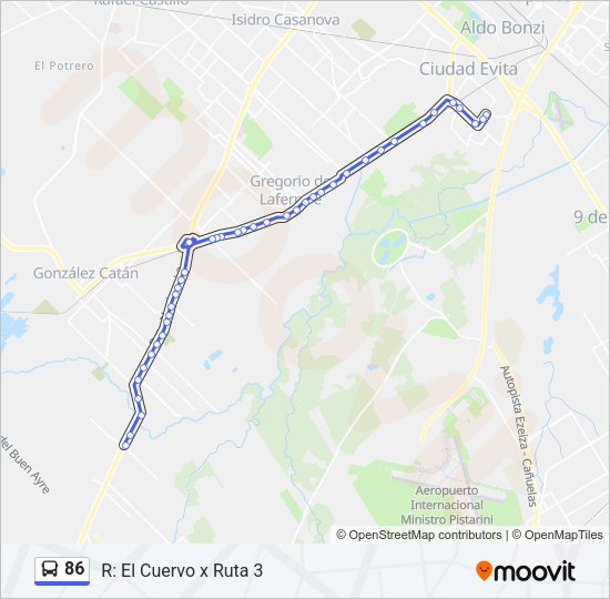 Mapa de 86 de Colectivo