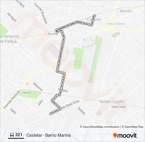 321 Colectivo Line Map