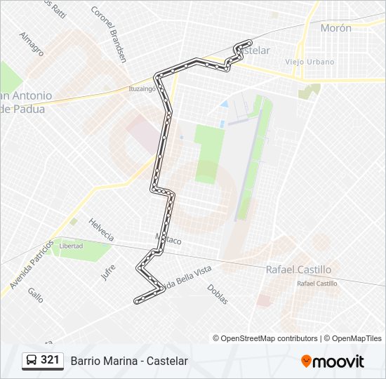 Mapa de 321 de Colectivo
