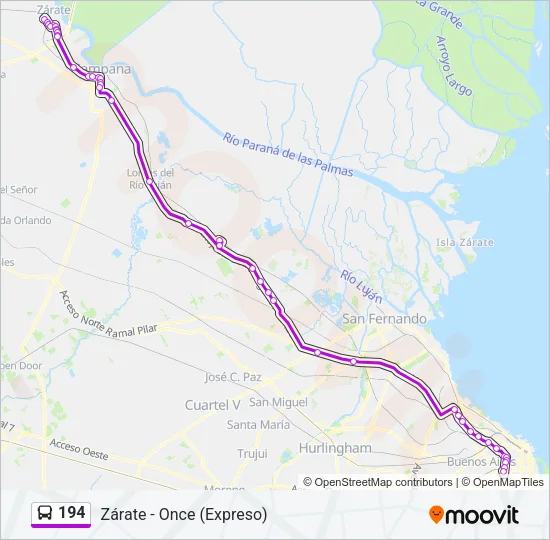 194 Colectivo Line Map