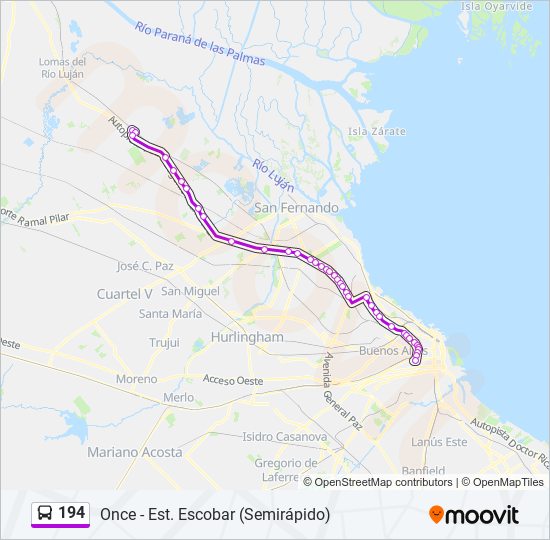 194 Colectivo Line Map