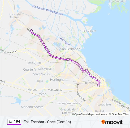 194 Colectivo Line Map