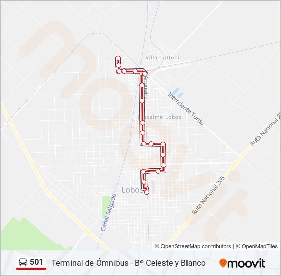 Mapa de 501 de Colectivo