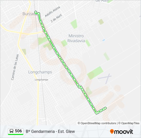 Mapa de 506 de Colectivo