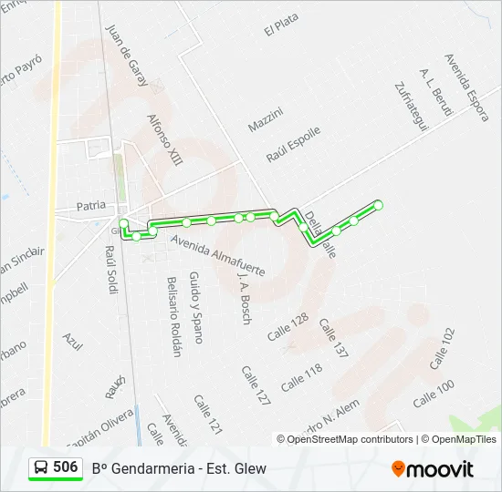 506 Colectivo Line Map