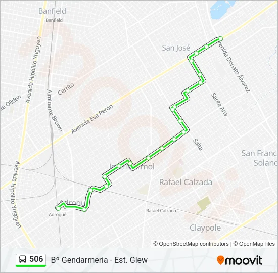 506 Colectivo Line Map