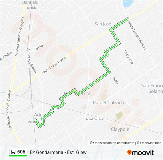 506 Colectivo Line Map