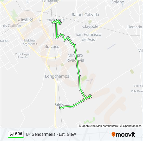 506 Colectivo Line Map