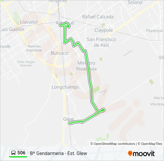 506 Colectivo Line Map