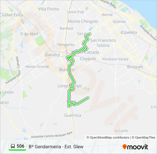 506 Colectivo Line Map